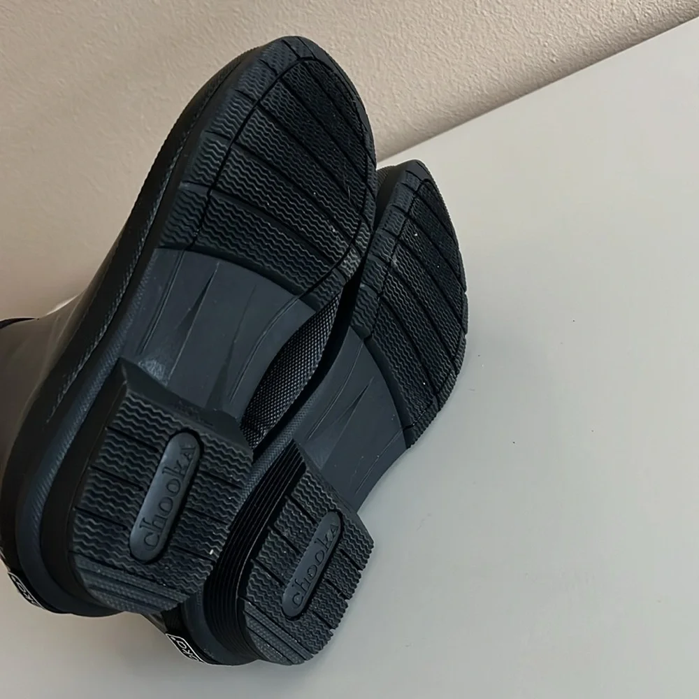 Chooka Black Chelsea Ankle Rain Boots 6